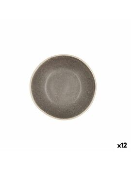 Bol Bidasoa Gio Cerámica Gris 12 x 3 cm (12 Unidades)