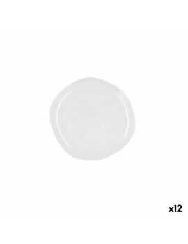 Prato de Jantar Ariane Earth Branco Cerâmica Ø 21 cm (12 Unidades)