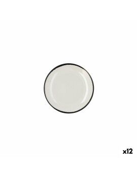 Plato Llano Ariane Vital Filo Cerámica Blanco Ø 18 cm (12 Unidades)