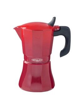 Cafetera Italiana Oroley Petra 9 Tazas Rojo Aluminio