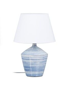 Lâmpada de mesa Azul Branco Cerâmica 40 W 220 V 240 V 220-240 V 30,5 x 30,5 x 44,5 cm