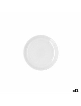 Prato de Jantar Ariane Artisan Branco Cerâmica Ø 21 cm (12 Unidades)