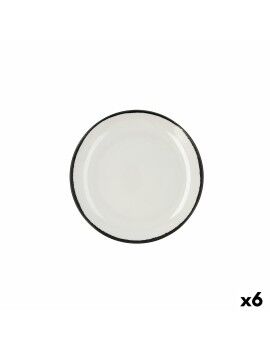 Prato de Jantar Ariane Vital Filo Branco Cerâmica (6 Unidades)