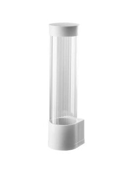 Dispensador de Vasos Branco Transparente Plástico
