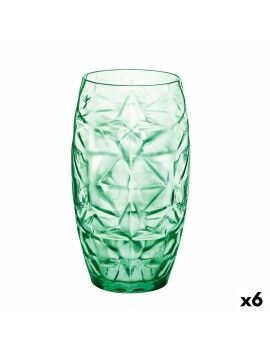 Vaso Oriente Verde Vidrio 470 ml (6 Unidades)