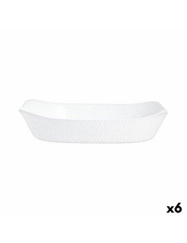 Fuente de Cocina Luminarc Smart Cuisine Blanco Vidrio 34 x 25 cm (6 Unidades)