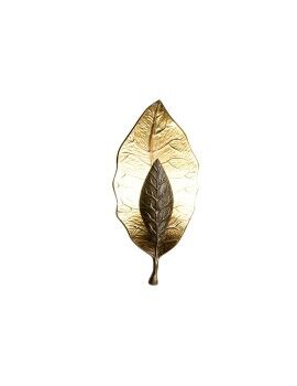 Lámpara de Pared DKD Home Decor 21 x 10 x 46 cm Aluminio Bronce 220 V 50 W Hoja de planta