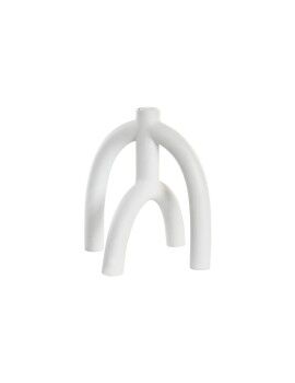 Candelabro DKD Home Decor Scandi 21,5 x 21,5 x 23 cm Blanco Resina