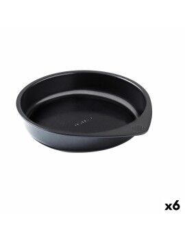 Molde para Tartas Pyrex Magic Negro Metal Redondo 20 cm 6 Unidades