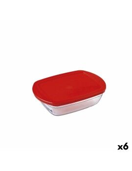 Fiambrera Rectangular con Tapa Ô Cuisine Cook & Store Rojo 1,1 L 23 x 15 x 6,5 cm Silicona Vidrio...