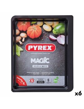 Fuente para Horno Pyrex Magic Rectangular Metal 6 Unidades 40 x 31 cm