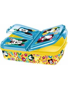 Lancheira com Compartimentos Mickey Mouse Fun-Tastic 19,5 x 16,5 x 6,7 cm Polipropileno