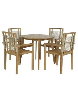 Conjunto de mesa com 4 cadeiras DKD Home Decor 90 x 90 x 75 cm 100 x 100 x 76 cm