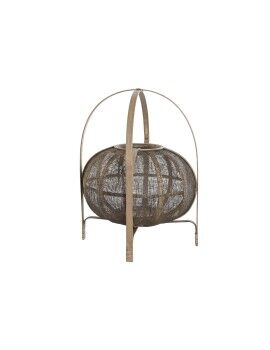 Portavelas DKD Home Decor Marrón Natural Bambú 35 x 35 x 47 cm