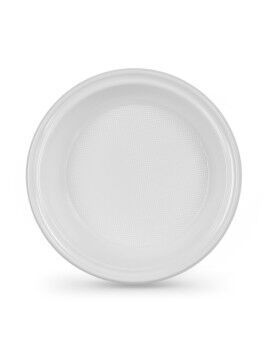 Conjunto de pratos reutilizáveis Algon Redondo Branco 20,5 x 3 cm Plástico 100 Unidades