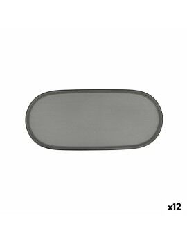 Bandeja de Aperitivos Bidasoa Gio Gris Plástico 28 x 12 cm (12 Unidades)