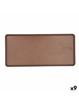 Bandeja de Aperitivos Bidasoa Gio Marrón Plástico 31,5 x 14,5 cm (9 Unidades)