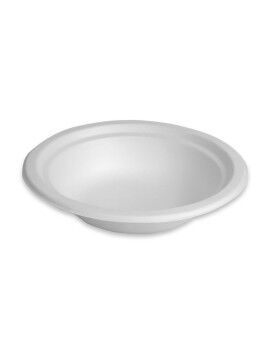 Set de Platos Algon Blanco Caña de Azúcar Desechables 350 ml 12 Unidades