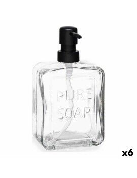 Dispensador de Sabão Pure Soap Cristal Transparente Plástico 570 ml (6 Unidades)