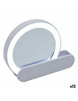 Espelho Leve LED 9 x 2 x 10 cm Branco ABS (12 Unidades)