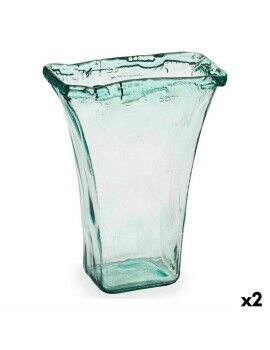 Vaso 27 x 34,5 x 14 cm Cristal Transparente (2 Unidades)
