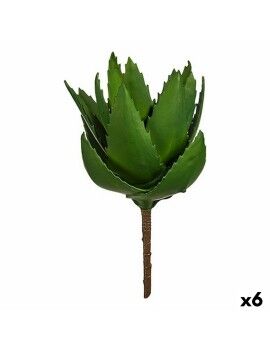 Planta Decorativa Aloé Vera 13 x 24,5 x 14 cm Verde Plástico (6 Unidades)
