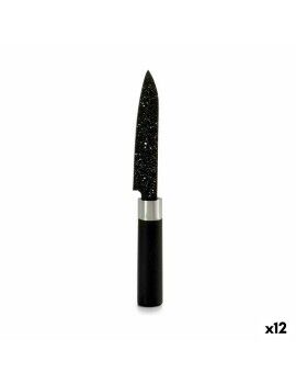 Cuchillo Pelador Mármol 2,5 x 20,5 x 1,7 cm Negro Acero Inoxidable Plástico (12 Unidades)