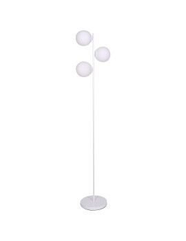 Lámpara de Pie DKD Home Decor 35 x 25 x 167 cm Cristal Metal Blanco 220 V 50 W