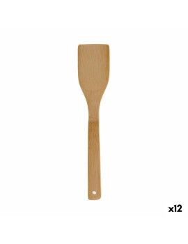 Espátula de Cozinha 30 x 6,3 x 0,6 cm Madeira Bambu (12 Unidades)