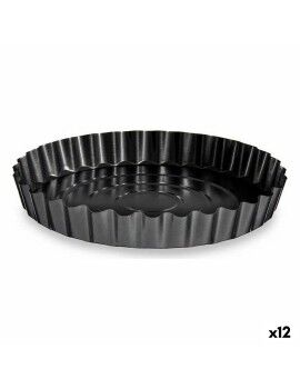 Molde para o Forno Ø 28 cm Metal Cinzento escuro Aço com carbono (12 Unidades)