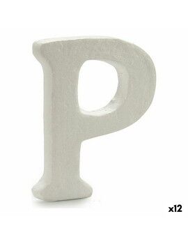 Letra P Branco poliestireno 1 x 15 x 13,5 cm (12 Unidades)