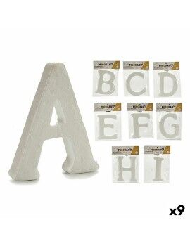 Letras ABCDEFGHI Branco poliestireno 2 x 23 x 17 cm (9 Unidades)