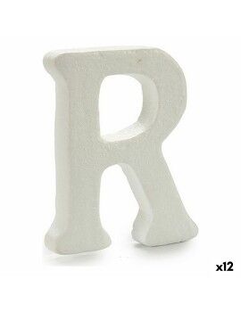 Letra R Branco poliestireno 15 x 12,5 cm (12 Unidades)