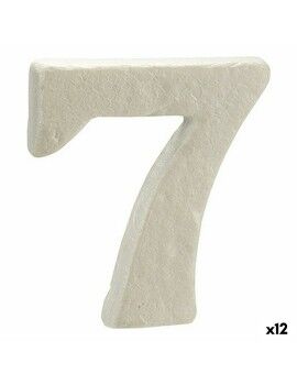 Número 7 Branco poliestireno 2 x 15 x 10 cm (12 Unidades)
