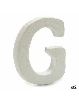 Letra G Branco poliestireno 1 x 15 x 13,5 cm (12 Unidades)
