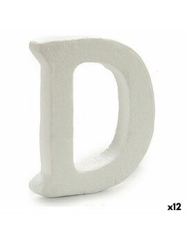 Letra D Branco poliestireno 2 x 15 x 11,5 cm (12 Unidades)