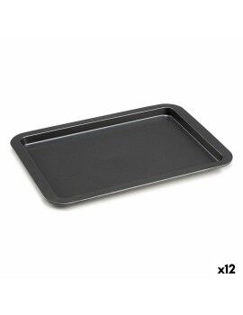 Bandeja para Horno Gris Metal 25,3 x 2 x 37 cm (12 Unidades)