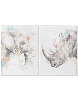 Cuadro DKD Home Decor Moderno Animales 60 x 3,5 x 80 cm (2 Unidades)