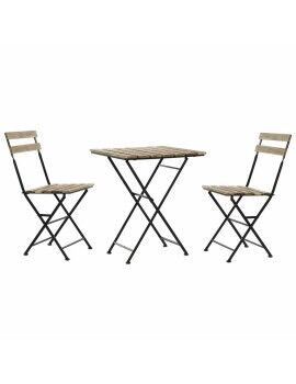 Conjunto de mesa com cadeiras DKD Home Decor 60 x 60 x 74 cm (3 pcs)