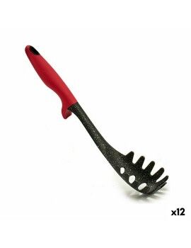 Cuchara para Servir Pasta Negro Rojo Nailon 6 x 32 x 7 cm (12 Unidades)