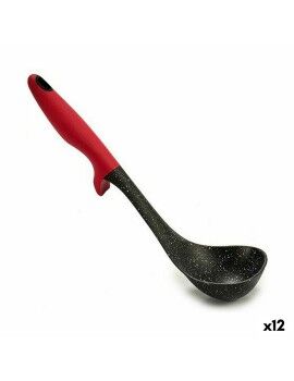 Cucharón Nailon Negro Rojo 7 x 30 x 9 cm (12 Unidades)