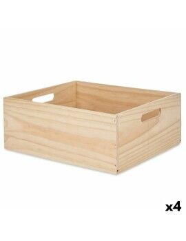 Caja Decorativa Madera de pino 31 x 14 x 36 cm (4 Unidades)