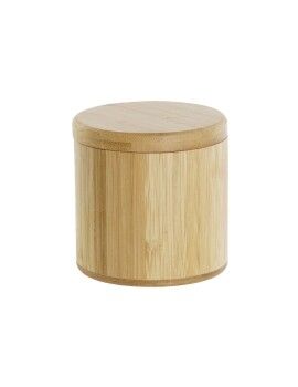 Salero con Tapa DKD Home Decor Natural Bambú 8,5 x 8,5 x 8,5 cm