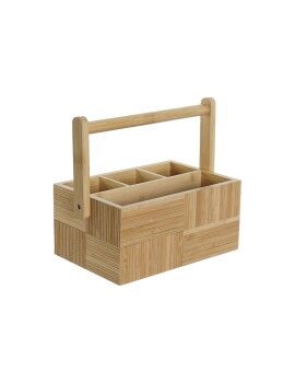 Organizador para Cubiertos DKD Home Decor Natural Bambú 27 x 16,5 x 11,5 cm