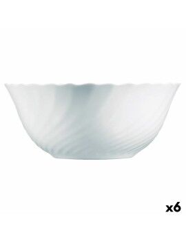 Ensaladera Luminarc Trianon Blanco Vidrio (24 cm) (6 Unidades)