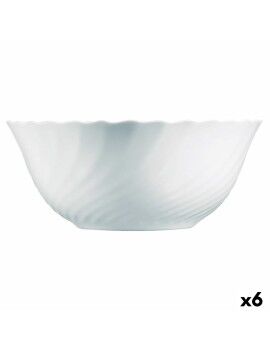 Saladeira Luminarc Trianon Branco Vidro (24 cm) (6 Unidades)