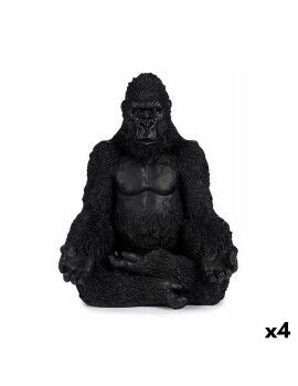 Figura Decorativa Gorila Yoga Negro 19 x 26,5 x 22 cm (4 Unidades)