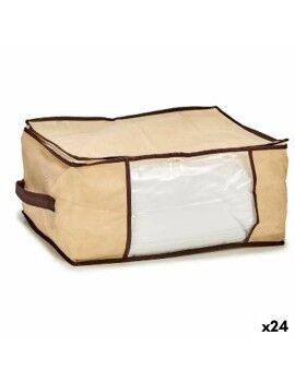 Bolsa de Almacenamiento Crema Poliéster Polipropileno 27 L 45 x 30 x 20 cm (24 Unidades)