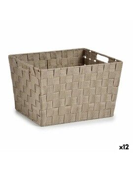 Cesto para la Ropa Beige Tela 10 L 25 x 20 x 35,5 cm (12 Unidades)