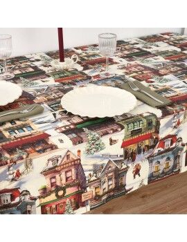 Toalha resinada antinódoas Belum Christmas City Multicolor 300 x 150 cm